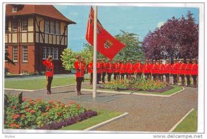 A troop of the world famous Royal Canadian Mounted Police, attending the trad...