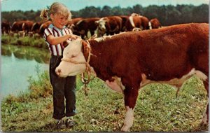 4-H Girl With Whiteface Cow