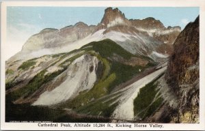 Cathedral Peak Kicking Horse Valley British Columbia BC Notman Litho Postcard H3