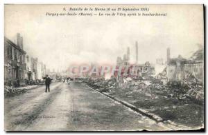 Postcard Old Army Battle of the Marne 6 to 12 September 1914 Street Vitry aft...