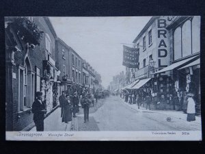 Worcestershire BROMESGROVE Worcester Street shows BRADLEY'S STORE c1905 Postcard