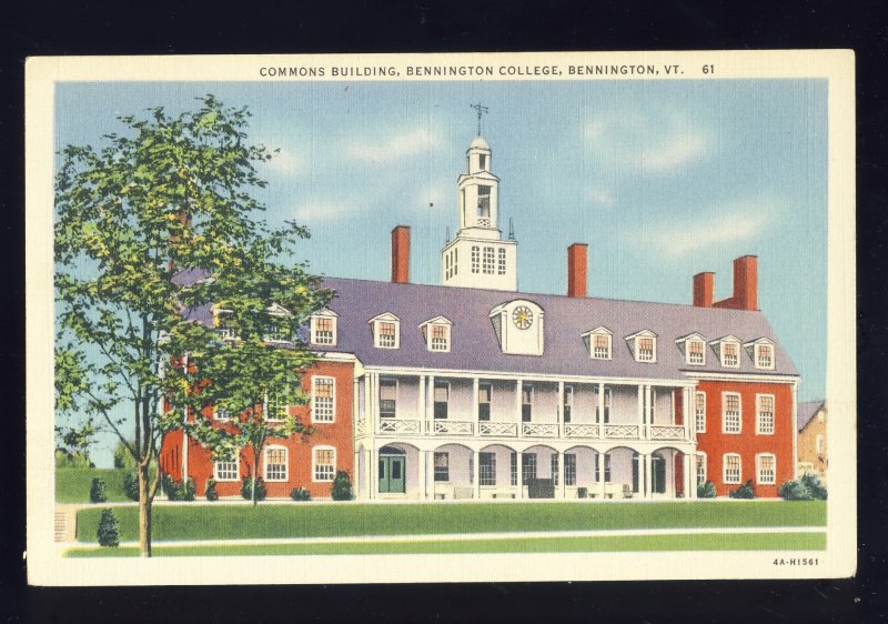 Bennington, Vermont/VT Postcard, Commons Building, Bennington College