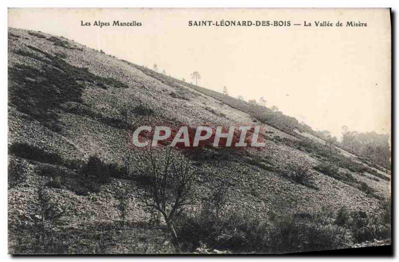 Old Postcard Saint Leonard Des Bois La Vallee Misere