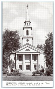 c1920 Union Meeting House Storrowton Church Salisbury New Hampshire NH Postcard
