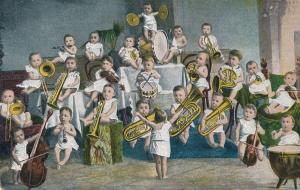 Multiple Babies Greetings - Strike Up the Band - Musical Instruments - DB