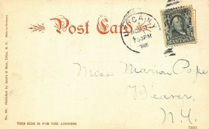 Utica NY Masonic Temple in 1906 Postcard