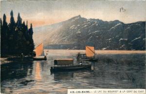 CPA AIX-les-BAINS Le Lac du BOURGET et la Dent du Chat (681865)