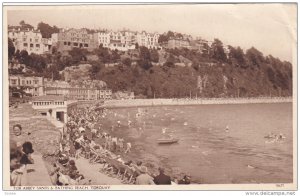 TORQUAY, Devon, England, PU-1951; Tor Abbey Sands & Bathing Beach