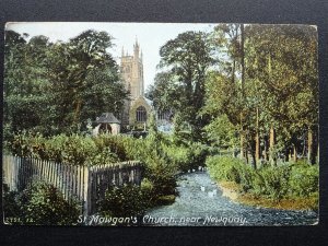 Cornwall ST. MAWGAN'S Church near Newquay c1904 Postcard by Hartmann