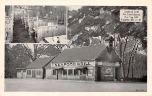 Fayetteville North Carolina Seafood Gril, B/W Photo Print Vintage Postcard U7080