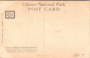 Lake McDermott Mt Wilbur Glacier National Park Montana Artist WB Postcard VTG  