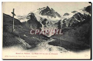 Old Postcard Massif Meije Pelvoux view Chazelet