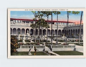 Postcard - Main Court, Ringling Art Museum - Sarasota, Florida