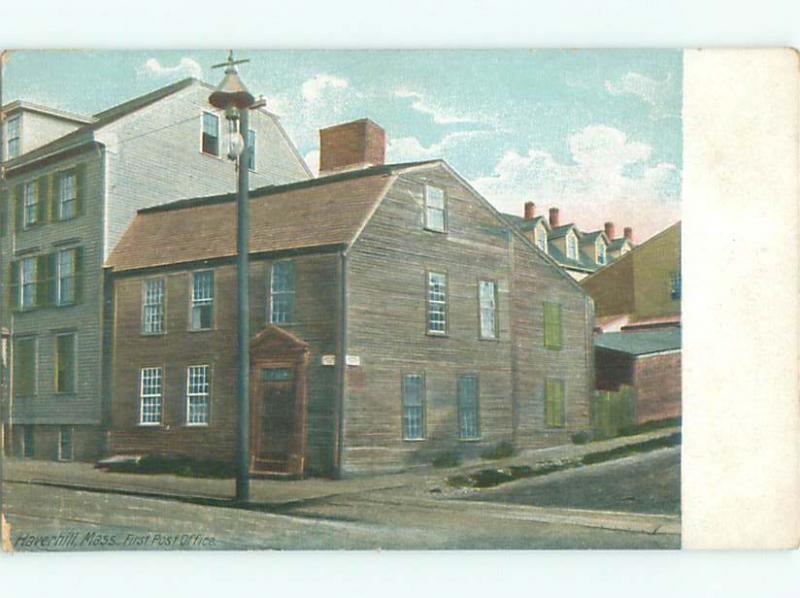 Unused Pre-1907 FIRST POST OFFICE Haverhill Massachusetts MA Q1390