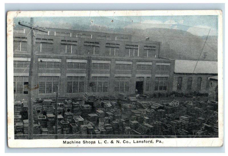 1920's Blue Sky Railroad Machine Shop L. C. & N. Co Lanford, PA Postcards P3 