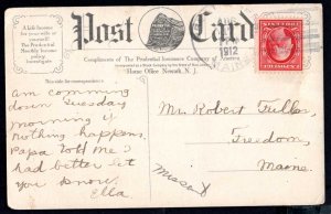 NJ NEWARK Home Office Gibraltar Rock Prudential Insurance Co pm1912  ADVERTISING