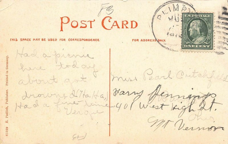 LPS38 LAKEVILLE Ohio Odell's Lake Postcard