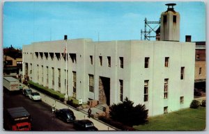 Vtg Bridgeport Connecticut CT US Post Office Middle Street 1950s View Postcard