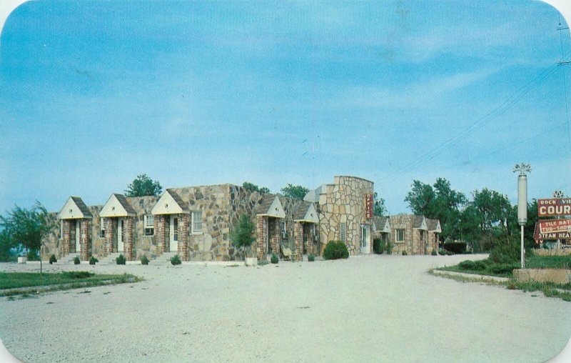1950's Postcard Rock View Court Motel Springfield MO