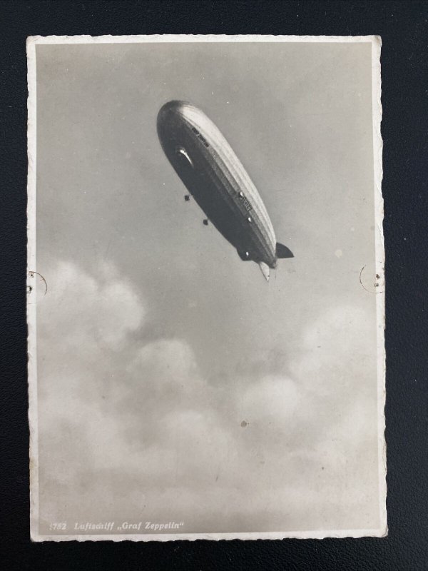 Mint German Real Picture Postcard Graf Zeppelin LZ 127 Airship Departure