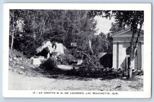 Lac Bouchette Quebec Canada Postcard La Grotte N.D. De Lourdes c1930's