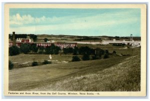 c1940's Factories Avon River View Windsor Nova Scotia Canada Vintage Postcard