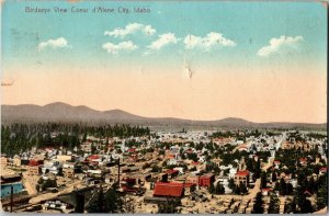 Aerial View of Coeur d'Alene City ID c1940s Vintage Postcard C58