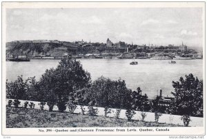 Quebec and Chateau Frontenac from Levis, Quebec, Canada, 10-20s