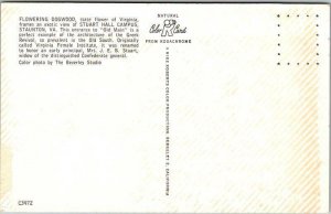 Stuart Hall Campus Flowering Dogwood Staunton,VA Virginia Vintage Postcard