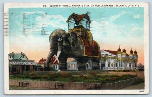 Postcard NJ Atlantic City Margate City Elephant Hole c1920s K18