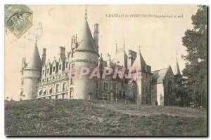 Old Postcard Chateau de Contencon south frontage and is