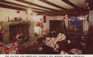 Cornwall Postcard - The Lounge & Fireplace, Jamaica Inn, Bodmin Moor RS21625