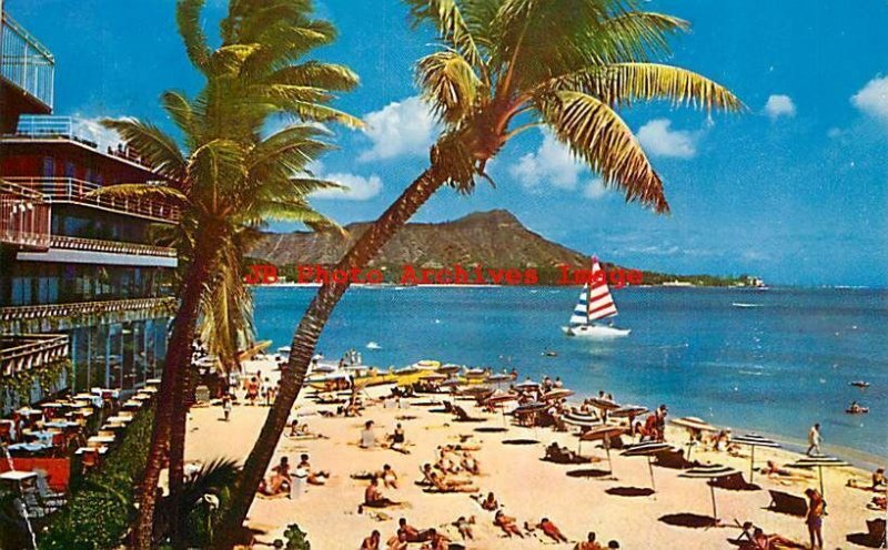 8 Different Postcards Showing the Reef Hotel on Waikiki Beach Hawaii