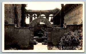 RPPC  Sacred Garden  San Juan Capistrano  California  Photo Postcard  1951