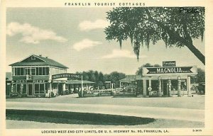 LA, Franklin, Louisiana, Tourist Cottages, US H-Way 90, Curt Teich No. D-3655