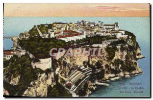 Old Postcard Monaco Ville The Rock