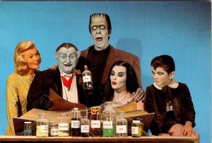 TV Show  THE MUNSTERS Show Cast Marilyn~Granpa~Herman~Lily~Eddie  4X6  Postcard