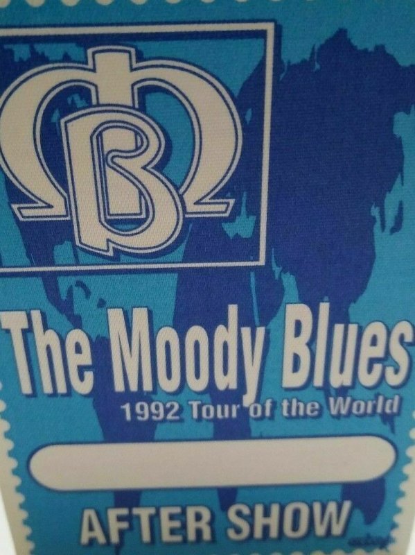 The Moody Blues Backstage Pass Tour Of The World Original 1992 Rock Music Gift 