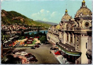 VINTAGE CONTINENTAL SIZED POSTCARD HAND-TINTED CASINO MONTE CARLO MONACO 1959