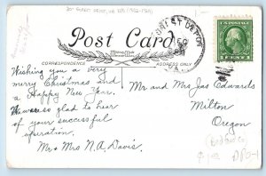 DPO (1852-1924) Forest Depot VA Postcard Christmas Holly Berries c1910's Antique