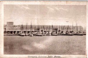 Cartagena, Columbia - A view of the Public Market - c1908