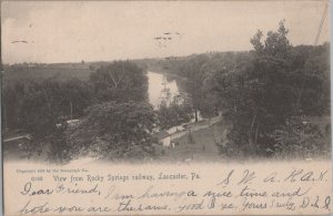 Postcard View from Rocky Springs Railway Lancaster PA