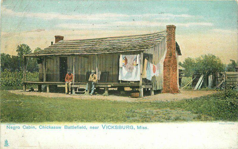 Chickasaw Battlefield Negro Cabin Vicksburg Mississippi C1906 Postcard Tuck 5687