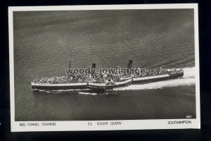 f1992 - Red Funnel Paddle Steamer - Solent Queen - postcard