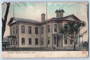 Princeton Minnesota Postcard Whittier School Building Exterior View 1916 Vintage