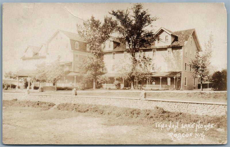 ROSCOE NY TENANAH LAKE HOUSE ANTIQUE REAL PHOTO POSTCARD RPPC