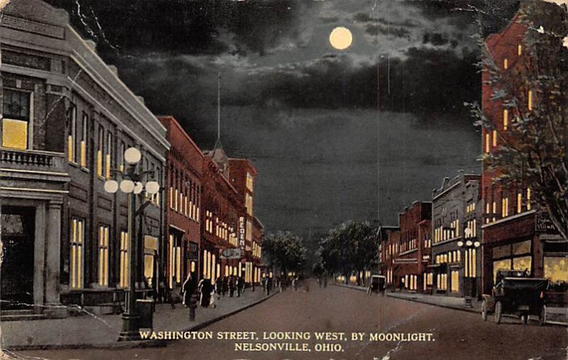 Washington Street, Moonlight Nelsonville, Ohio OH