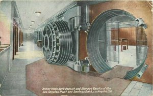 Armor Plate Safe Deposit Bank C-1910 Postcard Los Angeles California 8380