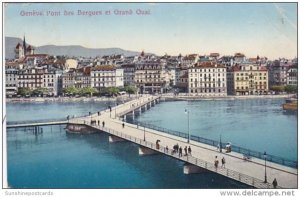 Switzerland Geneve Pont des Bergues et Grand Quai 1911