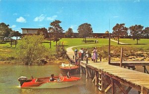 Lake Murray  State Park OK Lodge Pier & Boats Postcard 